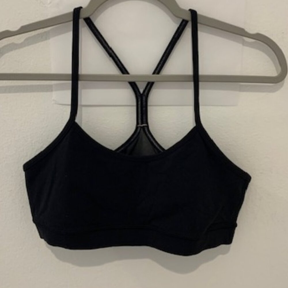 lululemon black exercise top with netting